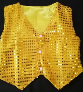 Kids Costumes to Hire - Gold Sequin Waistcoat - CHILD